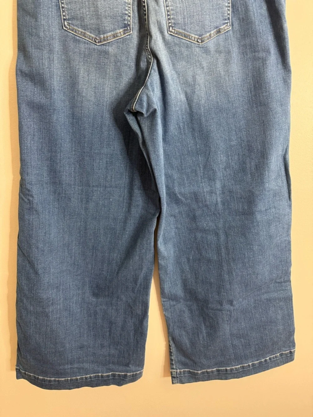 Spanx Seamed Front Wide Leg Jean in Vintage Indigo 3X